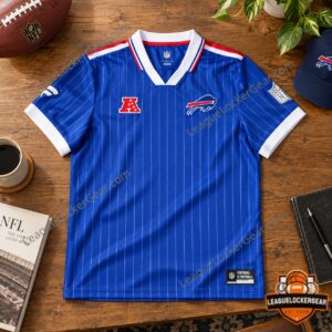 Buffalo Bills Football x Football Blue Pinstripe Football Jersey - photo 3