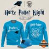 Carolina Panthers Harry Potter Night 2026 Sweatshirt - front and back views with blue cap