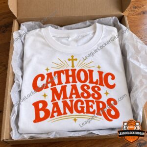Catholic Mass Bangers Vintage Tracklist T-Shirt - photo 2
