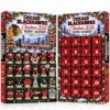 Chicago Blackhawks Christmas 2026 Advent Calendar - box front with Hawks lineup and 24 red doors