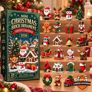 Christmas 2026 Mini Brick Ornament Advent Calendar - boxed calendar with festive ornaments