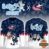 Columbus Blue Jackets Bluey Night 2026 Hockey Jersey - front and back jersey views