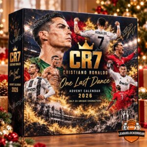 Cristiano Ronaldo One Last Dance 2026 Advent Calendar - front box artwork close-up