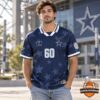 Dallas Cowboys Navy Star 60 Football Jersey - front view showing star pattern and number 60