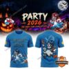 Detroit Lions Halloween Night Party 2026 T-Shirt front and back design view