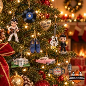 Elvis Presley 2026 King of Rock 'n' Roll Advent Calendar - Elvis character ornaments and guitar charms