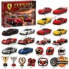 Ferrari Racing Legends 2026 Advent Calendar - front box and numbered vehicle illustrations