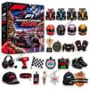 Formula 1 Racing 2026 Advent Calendar - box with racing collectibles displayed alongside
