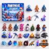 Fortnite 24-Day Holiday 2026 Advent Calendar - box and collectible figures displayed together