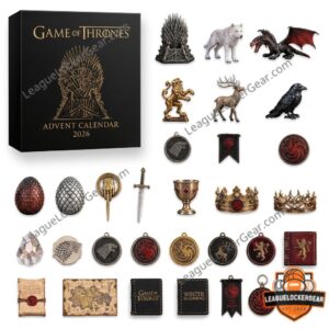 Game of Thrones 2026 Christmas Advent Calendar - box and themed collectibles displayed