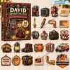 Heating Service 2026 Advent Calendar - box and acrylic ornament designs displayed