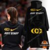 Iowa Hawkeyes Caitlin Clark Just Staff Hoodie - front and back hoodie views