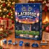 Lacrosse Personalized Advent Calendar 2026 - front view with numbered doors and Ethan nameplate