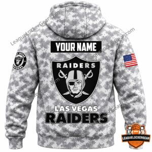 Las Vegas Raiders Salute to Service Personalized Hoodie - photo 3