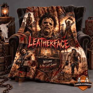 Leatherface Welcome to the Last Supper 3D Fleece Blanket - photo 2
