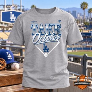 Los Angeles Dodgers 2026 Take October Postseason T-Shirt - front view
