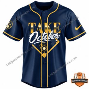 Milwaukee Brewers 2026 NLCS Take October Moving On Baseball Jersey - photo 2