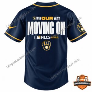 Milwaukee Brewers 2026 NLCS Take October Moving On Baseball Jersey - photo 3