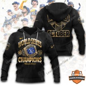 Milwaukee Brewers 2026 World Series Champions Apparel - hoodie front and back