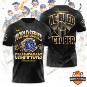 Milwaukee Brewers 2026 World Series Champions Apparel - front and back T-shirt