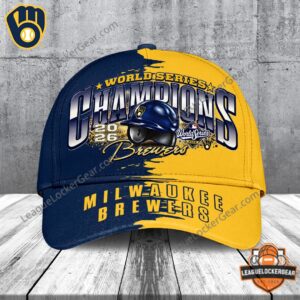 Milwaukee Brewers 2026 World Series Champions Cap - front view with championship graphic