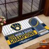Milwaukee Brewers 2026 World Series Champions Doormat - angled front view