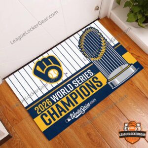 Milwaukee Brewers 2026 World Series Champions Doormat - displayed at doorway