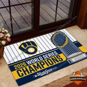 Milwaukee Brewers 2026 World Series Champions Doormat - angled front view