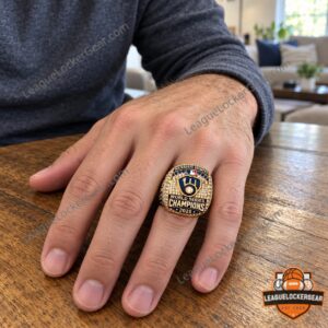 Brewers World Series Champions ring worn on a hand