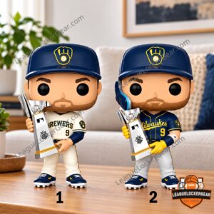 Two Jake Bauers NLCS MVP figures side by side, numbered 1 and 2