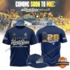 Navy Brewers World Series 2026 T-shirts, front and back, with Coming Soon to MKE artwork
