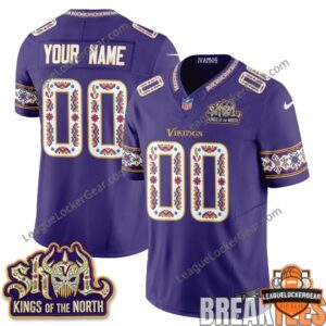 Minnesota Vikings Latino Heritage Month Football Jersey - customizable name and number view