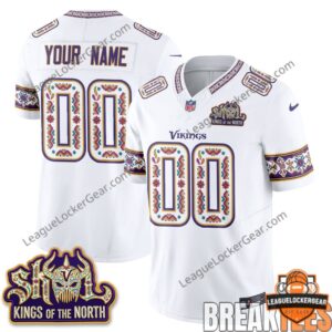 Minnesota Vikings Latino Heritage Month Football Jersey - front and back views