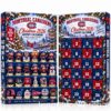 Montreal Canadiens Christmas 2026 Advent Calendar - front panel beside red and navy doors