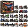 Motorcycle 2026 Advent Calendar - box and numbered motorcycle lineup
