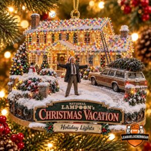 National Lampoon's Christmas Vacation Ornament - front view of decorated house scene