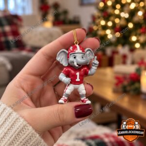 NCAA College Football Mascots 2026 Advent Calendar - elephant mascot ornament held in hand
