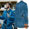 NHL San Jose Sharks 2026 Teal Satin Victory Jacket - front and back views