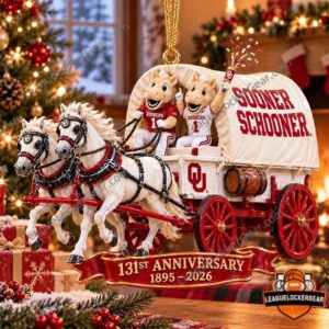 Oklahoma Sooners 131st Anniversary 2026 Christmas Ornament - photo 2
