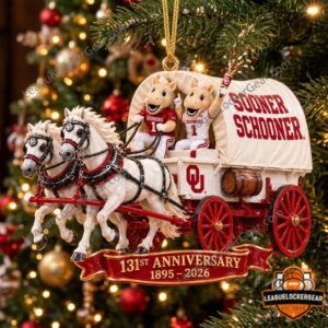 Oklahoma Sooners 131st Anniversary 2026 Christmas Ornament - photo 4