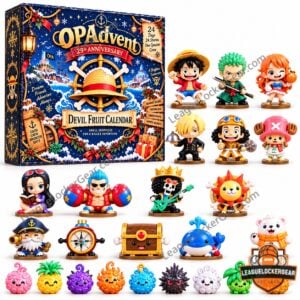One Piece 29th Anniversary Devil Fruit Advent Calendar - front box with character figures and Devil Fruits