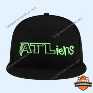 Black snapback with neon green ATLiens embroidery