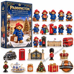 Paddington Buckingham Palace Advent Calendar 2026 - front box and London Christmas figures