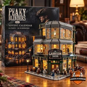Peaky Blinders The Garrison 2026 Brick Set - assembled building with box
