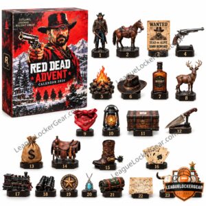 Red Dead Redemption 2 2026 Advent Calendar - front box and numbered miniature collectibles