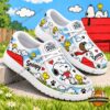 Snoopy Peanuts Comic Adventure Loafer Shoes - paired front and side view