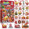 SpongeBob SquarePants KFC Christmas 2026 Advent Calendar - front box and numbered character lineup