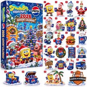 SpongeBob SquarePants x Pepsi 2026 Christmas Advent Calendar - front box artwork