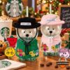 Starbucks Mr. Men Little Miss Bearista Glass Cold Cup Tumbler - front view