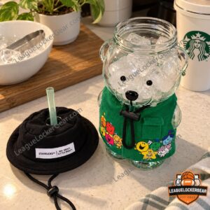 Starbucks Mr. Men Little Miss Bearista Glass Cold Cup Tumbler - photo 3